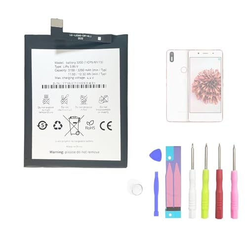 Aousavo BQ 3200 ersatz akku Kompatibel mit BQ Aquaris X5 Plus mit kostenloses Toolkit von Aousavo