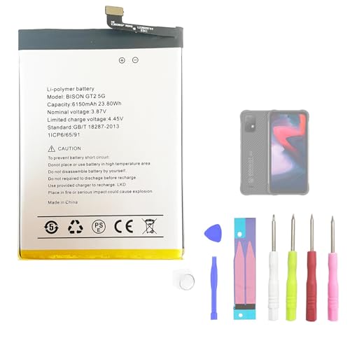 Aousavo Bison GT2 5G ersatz akku Kompatibel mit UMIDIGI Bison GT2 5G Smartphone mit kostenloses ersatz kit von Aousavo