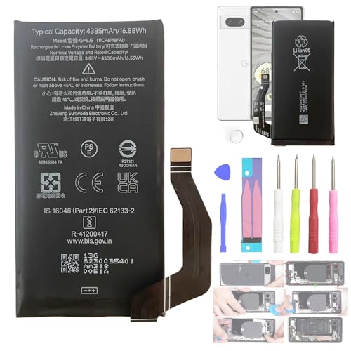 Aousavo GP5JE ersatz akku Kompatibel mit HTC Google Pixel 7a mit Free Toolkit von Aousavo