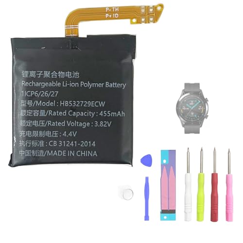 Aousavo HB532729ECW ersatz akku Kompatibel mit Huawei GT2 46mm, MNS-B19, Magic Watch 2 46mm Smartwatch mit ersatz kit Aousavo HB532729ECW ersatz akku Kompatibel mit Huawei GT2 46mm, MNS-B19, Magic Watch 2 46mm Smartwatch mit ersatz kit von Aousavo