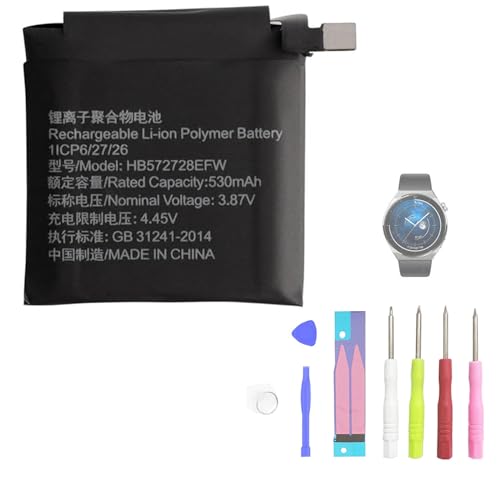 Aousavo HB572728EFW ersatz akku Kompatibel mit Huawei Watch GT3 Pro 46mm Smartwatch mit ersatz kit von Aousavo