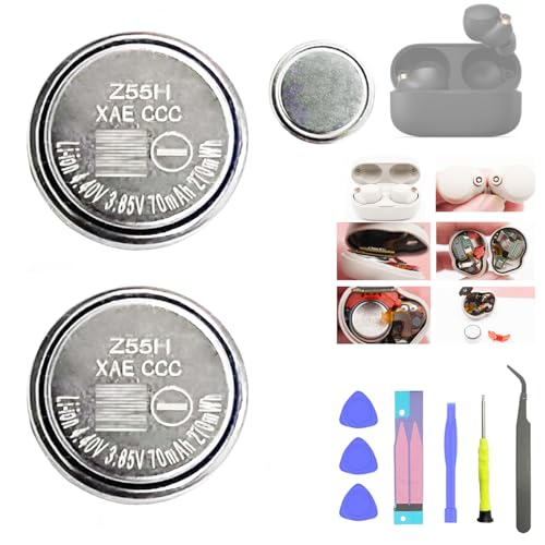 Aousavo ersatz akku Z55H Kompatibel mit WF-1000XM4 WF1000XM4 WF-SP900 Bluetooth Headphones Battery Series Z55H WF1000XM4 (2 Pieces) Z55H von Aousavo