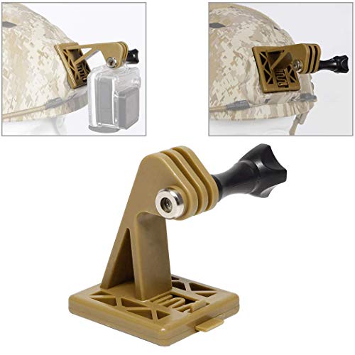 AOUTACC Taktisches Helmzubehör Kamera-Bagger-Halterungen für GoPro-Helm oder NVG-Helm-Grundhalterung (hellbraun) von Aoutacc