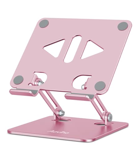 Aoviho Tablet-Ständer für Schreibtisch, Verstellbarer Desktop-Tablet-Halter, Faltbare Aluminium-Tablet-Halterung für iPad Pro 12,9, iPad Air Mini, Samsung Galaxy Tabs Z Fold Kindle Fire, 10,2–33 cm, von Aoviho