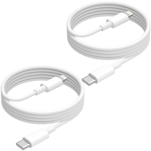 USB C auf Lightning Kabel (2m) 2 Pack, [MFi Zertifiziert] iPhone Ladekabel USB-C Kompatibel Mit iPhone 14/14 Plus/14 Pro/14 Pro Max/13/12/11/SE/XS/8/8 Plus/iPad, Schnellladekabel für Typ-C Ladegerät von Aovyneei