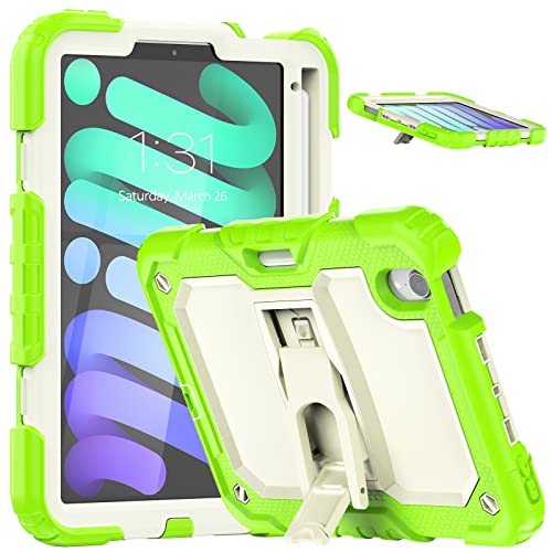 Stoßfeste Schutzhülle für Apple iPad Mini 4/5, stoßfeste Schutzhülle aus Kunststoff aus Silikon, Hybrid Case Cover mit Ständer von Aowdoy
