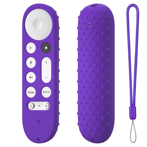 Fernbedienung Schutzhülle Case Für Google TV Streamer 4K TV 2024/für Google GY3LE Fernbedienung,für Google Silikon Fernbedienungshüllen Schutzhüllen (Dark Purple) von Aoyygg