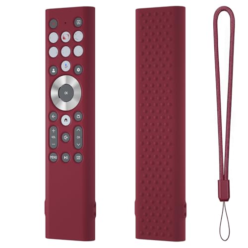 Fernbedienung Schutzhülle Hülle Für Hisense Class A7 U8 Serie LCD 4K für Hisense Silikon-Fernbedienungsgehäuse (Burgundy) von Aoyygg