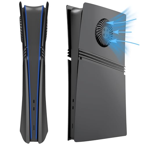 Platten Abdeckung Atmungsaktive Ersatzplatte für PS5 PRO Digital Edition Konsole, Frontplatte für P5 PRO Digital Edition Ersatzhülle Spielkonsole Shell (Black) von Aoyygg