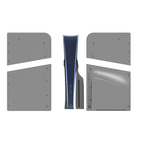 Platten Deckel Konsolenhülle für PS5 Pro Disc Edition Version Hard Faceplate Transparent Protektor Konsole Protective Face Shell Cover Zubehör (Translucent Black) von Aoyygg