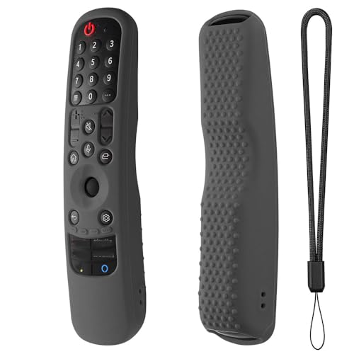 Silikon-Fernbedienung Hülle Abdeckung Für LG MR21GA MR22GA MR23GA AKB76036504 AKB76039901 Smart TV Stoßfest Magie Hülle für die Fernbedienung (Dark Gray) von Aoyygg