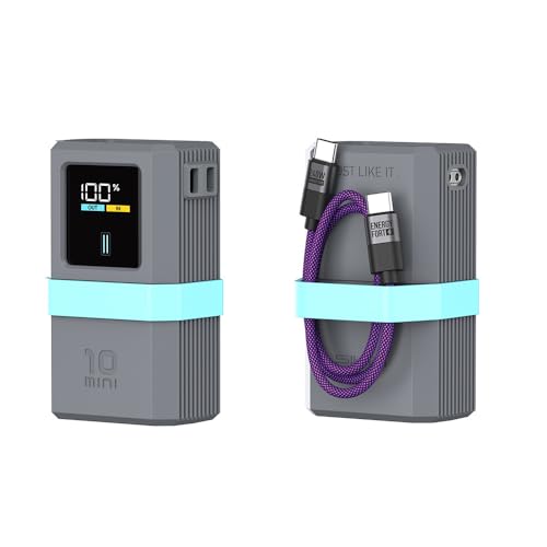 Silikonhülle für CUKTECH No.10 Mini Cover Anti-Lost SIM Card Eject Pin Needle Aufbewahrungstasche USB C Kabel Organizer (Grey+Cable) von Aoyygg
