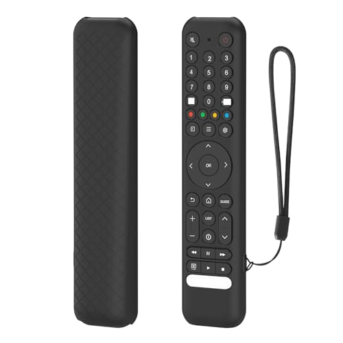 TV-Fernbedienungshülle Hülle für TCL RC716/RC833 Fernbedienung Schutzhülle, stoßfest, Anti Drop, staubdicht Silikon Schutzhülle (Black) von Aoyygg