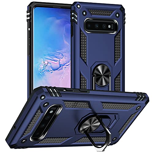 Schutzhülle für Samsung Galaxy S10, Galaxy S10, [Militärqualität, 4,8 m, Fallgetestet] Ring stoßfeste Schutzhülle für Samsung Galaxy S10, Blau von Aozuoton