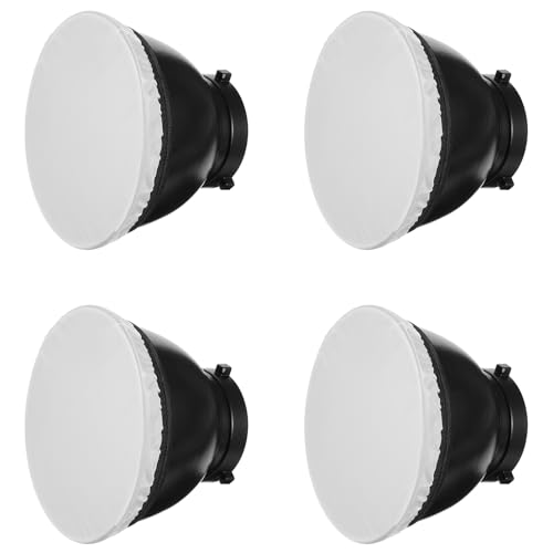Lichtdiffusorsocke, 18 cm, Diffusor-Lampenabdeckung, weiß, weicher Lampenschirm, Reflektorsocke für Studio, Stroboskop-Reflektoren, Ringlicht, Blitzlicht, Standard-Reflektor, 4 Stück Lichtdiffusorsocke, 18 cm, Diffusor-Lampenabdeckung, weiß, weicher Lampenschirm, Reflektorsocke für Studio, Stroboskop-Reflektoren, Ringlicht, Blitzlicht, Standard-Reflektor, 4 Stück von Apausvcm