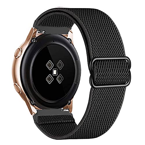 20mm Armband Kompatibel für Samsung Galaxy Watch 4/4 Classic/Galaxy Watch 3 41mm/Active 2/Galaxy Watch 42mm Nylonschlaufe für Amazfit Bip/Bip Lite Elastisches Verstellbares Ersatz Sportarmband schwarz 20mm Armband Kompatibel für Samsung Galaxy Watch 4/4 Classic/Galaxy Watch 3 41mm/Active 2/Galaxy Watch 42mm Nylonschlaufe für Amazfit Bip/Bip Lite Elastisches Verstellbares Ersatz Sportarmband schwarz von Apbands