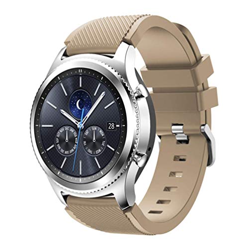20mm Band kompatibel Für Samsung Galaxy Watch Active/Galaxy Watch Active 2 (40mm)(44mm)/Galaxy Watch 4/Galaxy Watch 4 Classic/Galaxy Watch 3 41mm/Galaxy Watch 42mm, Silikonarmband 20mm Armband braun von Apbands