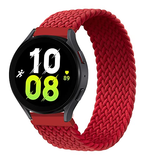 20mm Geflochtener Solo Loop kompatibel für Samsung Galaxy 5 40mm 44mm/5 Pro 45mm/Galaxy Watch 4/Galaxy Watch 4 Classic/Galaxy Watch active 2/Galaxy Watch 3 41mm Elastisches Nylon Sport armband von Apbands