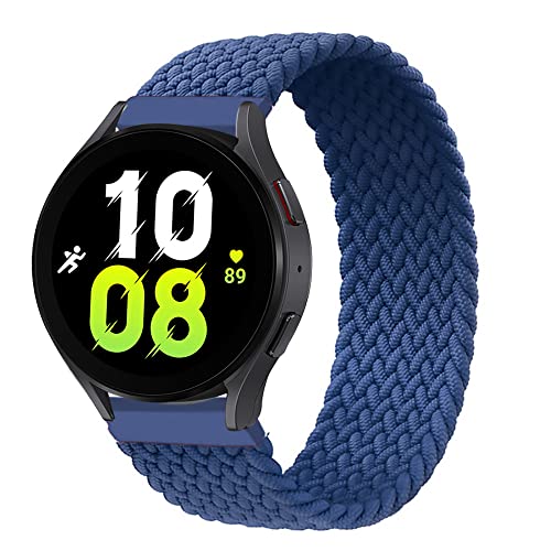 20mm Geflochtener Solo Loop kompatibel für Samsung Galaxy 5 40mm 44mm/5 Pro 45mm/Galaxy Watch 4/Galaxy Watch 4 Classic/Galaxy Watch active 2/Galaxy Watch 3 41mm Elastisches Nylon Sport armband von Apbands