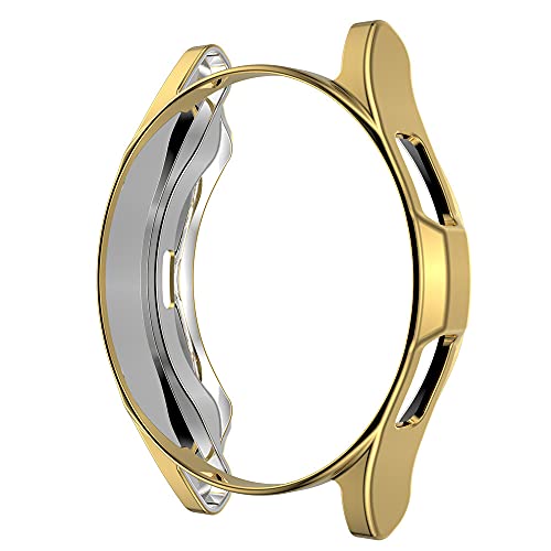 Apbands Hülle kompatibel für Samsung Galaxy Watch 4 44mm 40mm Weiches TPU rundum plattiert mit Displayschutzhülle Schutzhülle für Samsung Galaxy Watch 4 44mm 40mm, Gold von Apbands