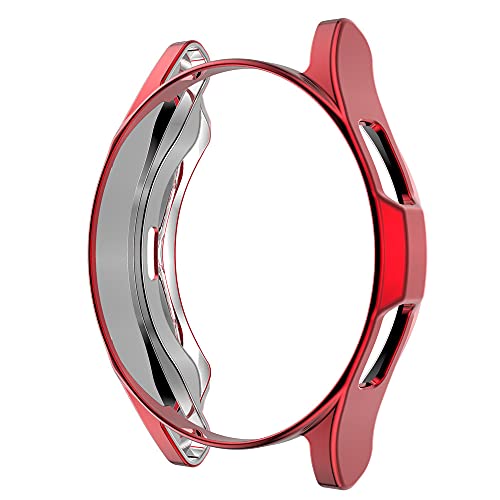 Apbands Hülle kompatibel für Samsung Galaxy Watch 4 44mm 40mm Weiches TPU rundum plattiert mit Displayschutzhülle Schutzhülle für Samsung Galaxy Watch 4 44mm 40mm, rot von Apbands