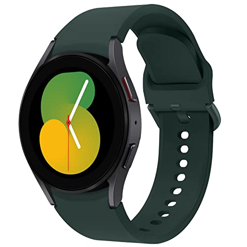 Apbands Kompatibel für Samsung Galaxy Watch 5 40mm 44mm/Galaxy Watch 4 44mm 40mm, weiches Silikon Sportarmband für Galaxy Watch 5 Pro 45mm/Galaxy Watch 4 Classic 46mm 42mm(offizielles Grün von Apbands