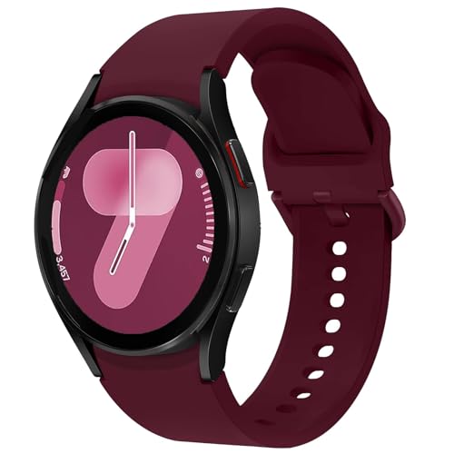 Apbands Kompatibel mit Samsung Galaxy Watch 5 40 mm 44 mm/Galaxy Watch 4 44 mm 40 mm, Sportarmband aus weichem Silikon für Galaxy Watch 5 Pro 45 mm/Galaxy Watch 4 Classic 42 mm 46 mm (Weinrot) Apbands Kompatibel mit Samsung Galaxy Watch 5 40 mm 44 mm/Galaxy Watch 4 44 mm 40 mm, Sportarmband aus weichem Silikon für Galaxy Watch 5 Pro 45 mm/Galaxy Watch 4 Classic 42 mm 46 mm (Weinrot) von Apbands