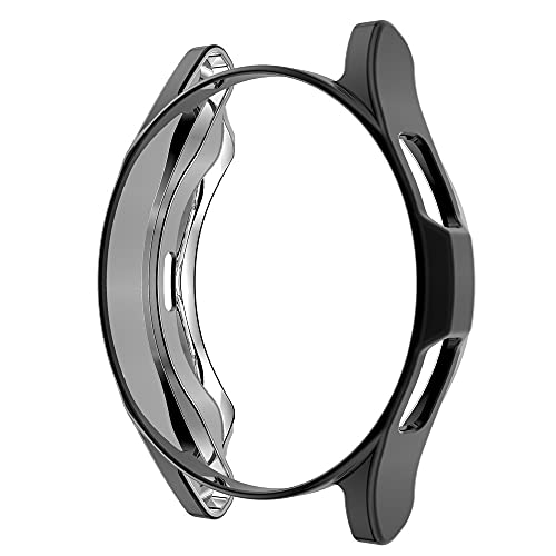 Apbands Schutzhülle kompatibel mit Samsung Galaxy Watch 4 44 mm 40 mm, weiches TPU, rundum beschichtet, mit Displayschutzfolie, für Samsung Galaxy Watch 4 44 mm 40 mm, Schwarz von Apbands