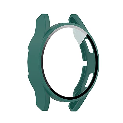Hartes PC-Gehäuse mit Displayschutz aus gehärtetem Glas Kompatibel für Samsung Galaxy Watch 4 44mm 40mm Rundum-Displayschutz Anti-Fall Schutzhülle Hülle Grün Galaxy Watch 4 40mm von Apbands