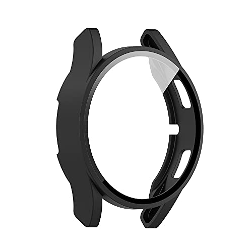 Hartes PC-Gehäuse mit Displayschutz aus gehärtetem Glas Kompatibel für Samsung Galaxy Watch 4 44mm 40mm Rundum-Displayschutz Anti-Fall Schutzhülle Hülle Schwarz Galaxy Watch 4 44mm von Apbands