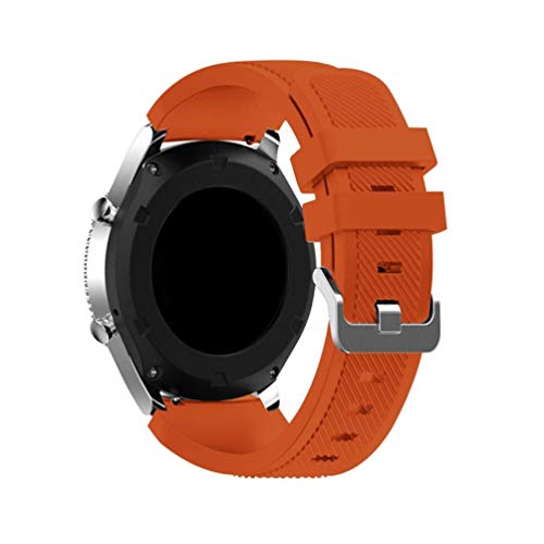 Kompatible Bänder Für Samsung Galaxy Watch 3 45mm/Galaxy Watch 46mm/Gear S3 Frontier/Classic/Ticwatch Pro 3/for Huawei Watch GT2 Pro/GT 2e/GT 46mm/GT2, Silikon-Sportarmband 22mm Aprikosen orange von Apbands
