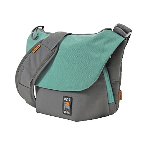 Ape Case Große DSLR-Tasche, leichte DSLR-Kameratasche, DSLR-Kameratasche, Messenger-Tasche, Schultasche, Mini-Drohnen-Tasche, 38,1 x 25,4 x 12,7 cm, Blaugrün und Grau von Ape Case