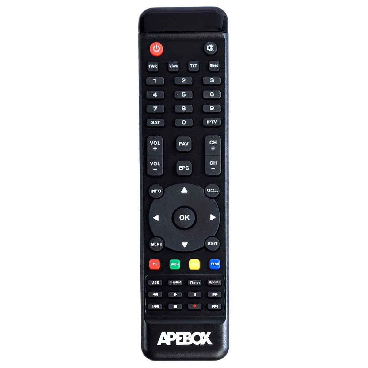 Fernbedienung Original für Apebox CI Combo und S2 Sat Receiver Schwarz Fernbedienung Original für Apebox CI Combo und S2 Sat Receiver Schwarz von Apebox
