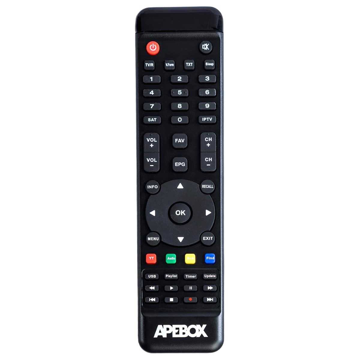 Fernbedienung Original für Apebox CI Combo und S2 Sat Receiver Schwarz von Apebox