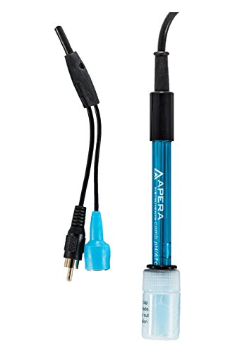 Apera Instruments 201T-F pH-/Temperatur-Elektrode, BNC/RCA-Anschluss, Messbereich: 0-14 pH, 0-80˚C von Apera Instruments