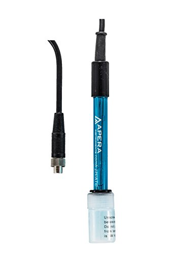 Apera Instruments 201T-S 3-in-1 kombinierte pH-Elektrode mit Temperatursensor, 8-Pin-Anschluss für 400er Serie (Messbereich: pH: 0-14; Temp: 0-80 °C) von Apera Instruments