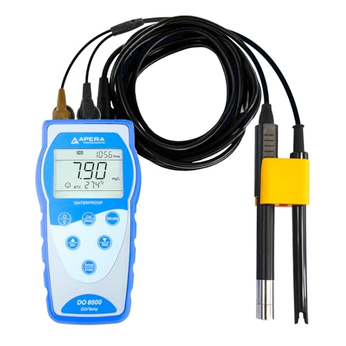 Apera Instruments DO8500 Tragbares optisches Messgerät für gelösten Sauerstoff (automatische Kompensation für Temperatur, Luftdruck und Salzgehalt, GLP-Datenmanagement, USB-Anschluss) von Apera Instruments