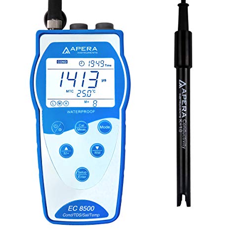 Apera Instruments EC8500 tragbares Leitfähigkeits-/TDS-/Salzgehalt-Messgerät Apera Instruments EC8500 tragbares Leitfähigkeits-/TDS-/Salzgehalt-Messgerät von Apera Instruments