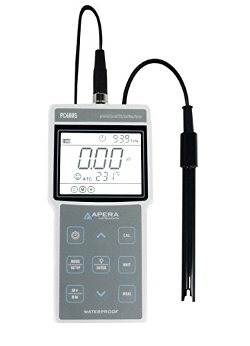 Apera Instruments PC400S tragbares pH/Leitfähigkeit Multi-Parameter-Messgerät, mit GLP Datenverwaltung und USB-Output von Apera Instruments