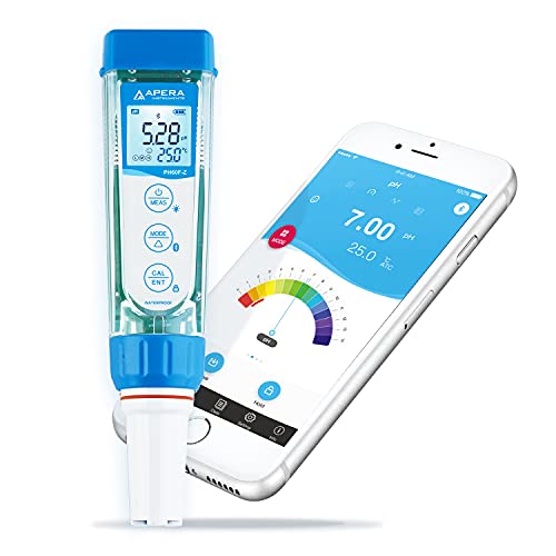 Apera Instruments PH60F-Z Smart pH-Messgerät mit flacher Elektrode (unterstützt durch die ZenTest Mobile App) - Messbereich -2,00 bis 16,00 pH von Apera Instruments