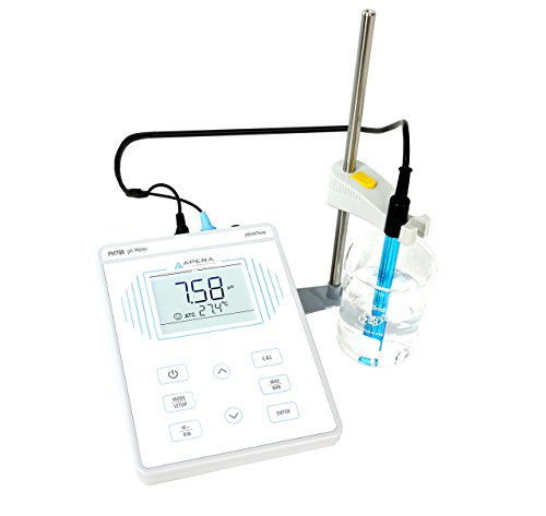 Apera Instruments PH700 pH Meter fürs Labor, Benchtop, 0.01 Genauigkeit, 1-3 Punkt Kalibrierung, Temperatur, inkl. Elektrode von Apera Instruments