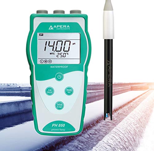 Apera Instruments PH850-WW Tragbares pH-Messgerät zum Einsatz in der Abwasserbehandlung, ausgestattet mit der LabSen 333 Elektrode (pH-Messbereich: 0 bis 14,00) von Apera Instruments