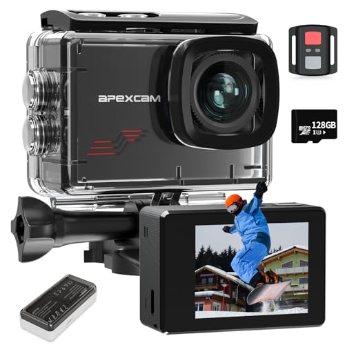 Apexcam M80 4K 60FPS 48MP Action Cam mit 128GB WiFi Karte 40M Ultra HD Unterwasserkamera Wasserdicht Sport Kamera 8X Zoom Voraufnahme Wide Angle mit 2x1350 Akku Kit Zubehör Apexcam M80 4K 60FPS 48MP Action Cam mit 128GB WiFi Karte 40M Ultra HD Unterwasserkamera Wasserdicht Sport Kamera 8X Zoom Voraufnahme Wide Angle mit 2x1350 Akku Kit Zubehör von Apexcam