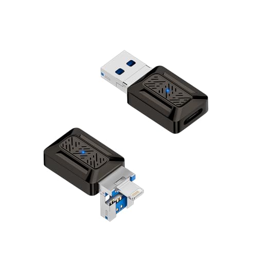 Apitiong Lightning OTG Adapter USB C,2 in 1 Typ C Lightning USB 2.0 OTG-Adapterkonverter, 35W PD Schnellladung，Unterstützt Datenübertragung, Nicht für Audio/OTG,Kompatibel mit Lightning von Apitiong