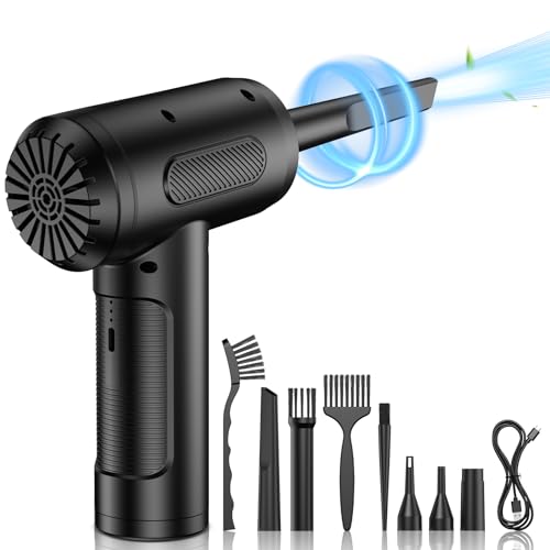 Elektrische Staubgebläse Druckluftspray, 3-Gang 91000 U/min Compressed Air Duster, USB Wiederaufladbar PC Reinigungsset Mit 6000mah Akku für Laptop,Tastatur,Auto,Bürogeräte,Sofa Elektrische Staubgebläse Druckluftspray, 3-Gang 91000 U/min Compressed Air Duster, USB Wiederaufladbar PC Reinigungsset Mit 6000mah Akku für Laptop,Tastatur,Auto,Bürogeräte,Sofa von Apkezel