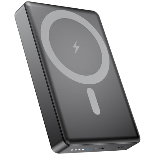 Powerbank für Magsafe 10000mAh, Apkezel Kabellose Qi2 Powerbank Magnetische, PD 20W USB-C Wireless Powerbank Induktives Laden Akku für iPhone 16/15/14/13/12 /Pro/Pro Max Series von Apkezel