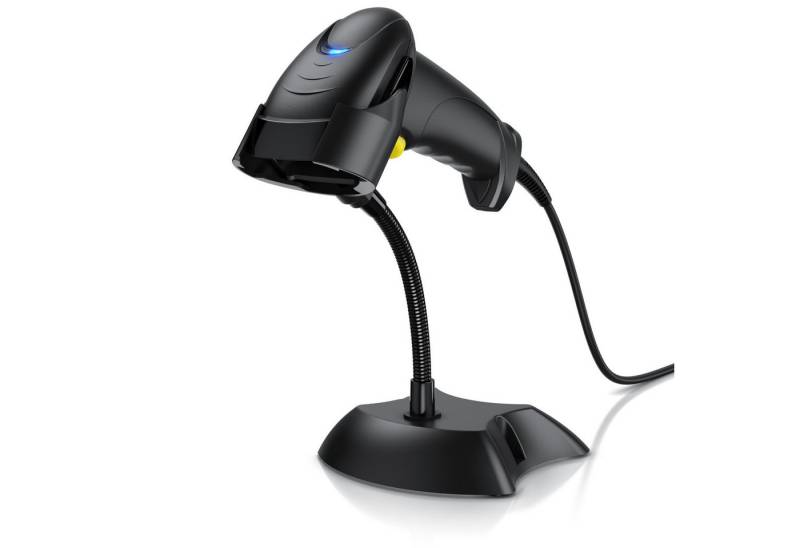 Aplic 2D Barcode-Scanner USB, manuell/auto scannt Displays, mit Standhalter Handscanner, (1D/2D, hochauflösend, Plug&Play, Terminator wählbar, 15 % Lesekontrast) von Aplic