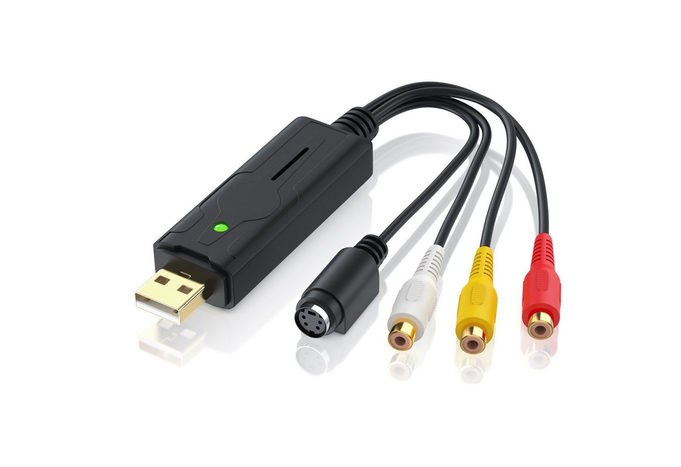 Aplic Audio- & Video-Adapter USB Typ A zu S-Video, Component-Video, Cinch, 15 cm, USB Audio Video Grabber - VHS - Videoadapter zur Bearbeitung Aplic Audio- & Video-Adapter USB Typ A zu S-Video, Component-Video, Cinch, 15 cm, USB Audio Video Grabber - VHS - Videoadapter zur Bearbeitung von Aplic