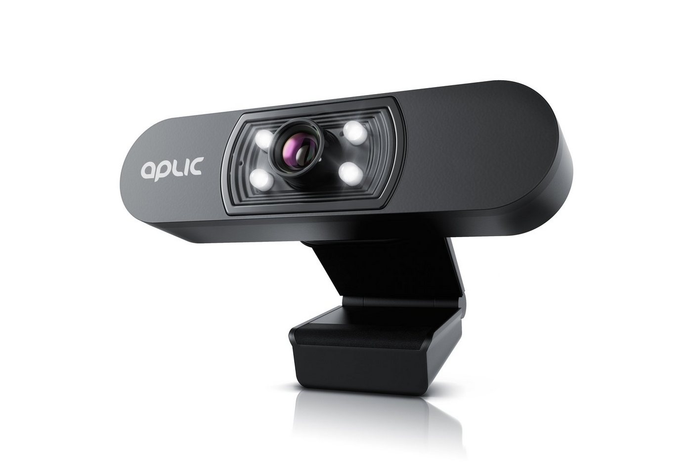 Aplic Full HD-Webcam (Full HD, 1920x1080P @ 25 Hz, 4 Hilfslichter / Szenelicht, 5P Linse, Mikrofon) von Aplic