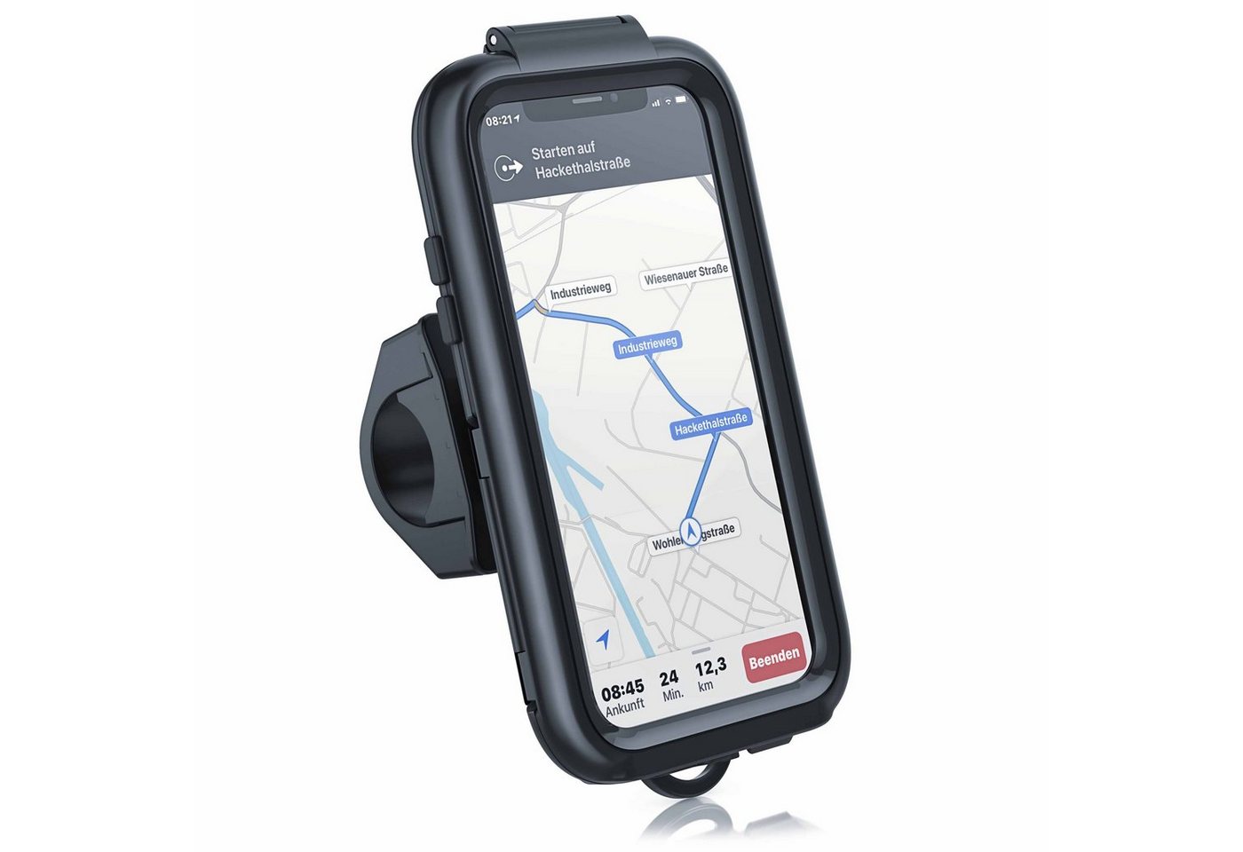 Aplic Handy-Halterung, (Fahrradhalterung mit Schutzhülle für Iphone X & XS Spritzwasserschutz) von Aplic